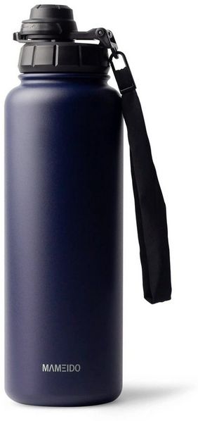MAMEIDO Thermoflasche, mit 2-in-1 Deckel, Strohhalm und Handschlaufe in 500 ml, 700 ml & 1,2l