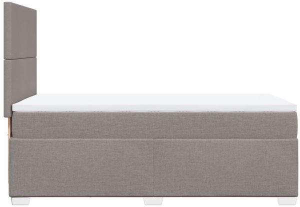 vidaXL Boxspringbett mit Matratze Taupe 100x200 cm Stoff 3292696 Bild 11