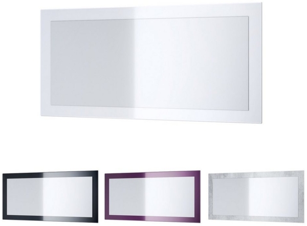 Vladon Spiegel Lima, Wandspiegel mit Rahmen im modernen Stil, Sandgrau Hochglanz (89x45 cm) Bild 3