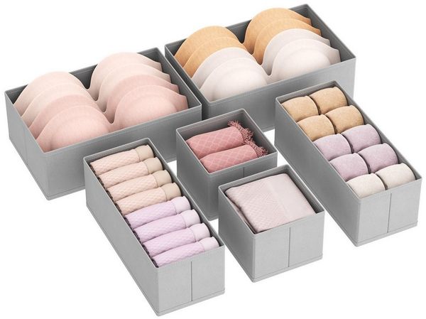 Lifewit Aufbewahrungsdose Schubladen Organizer, Schrank Schubladen Ordnungssystem (6 St)