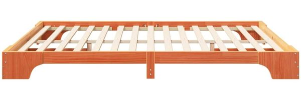 vidaXL Bettrahmen Braun 200 x 210 cm Massives Kiefernholz 872910 Bild 5