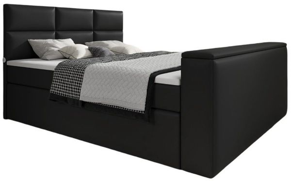 Luxusbetten24 Boxspringbett Carito, mit TV Lift, USB-Anschluss und Stauraum