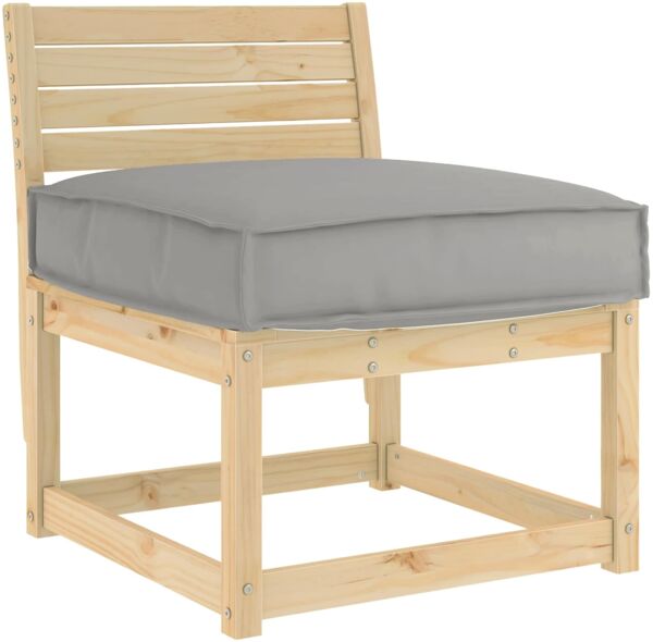 vidaXL Kissen Grau 60 x 60 x 12 cm Oxford-Stoff 42001489