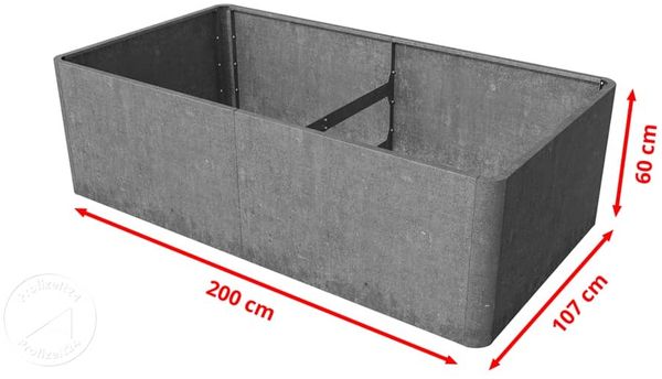 PRIMEYARD Cortenstahl Hochbeet Mario 200x107x60 cm inkl. Lochboden, Rost-Optik Bild 5