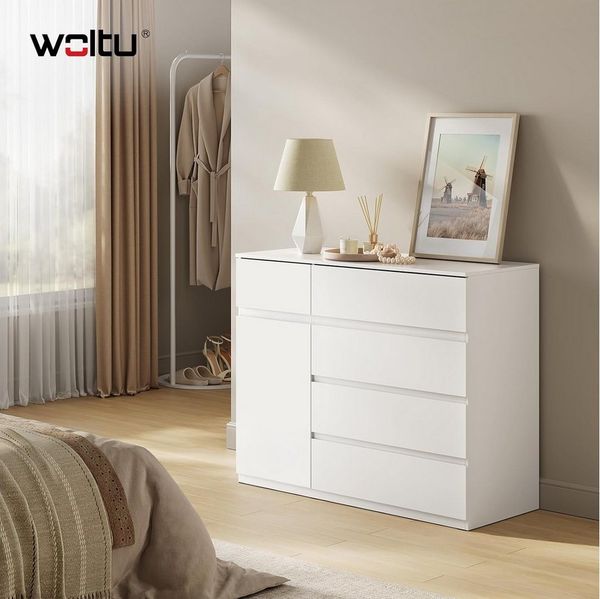 Woltu Kommode (1 St), 100 x 80 x 40 cm Moderner Schubladenschrank