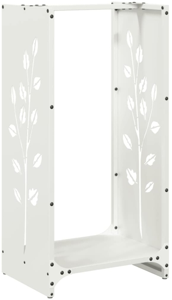 vidaXL Brennholzregal Weiß 40x30x80 cm Kaltgewalzter Stahl 864220