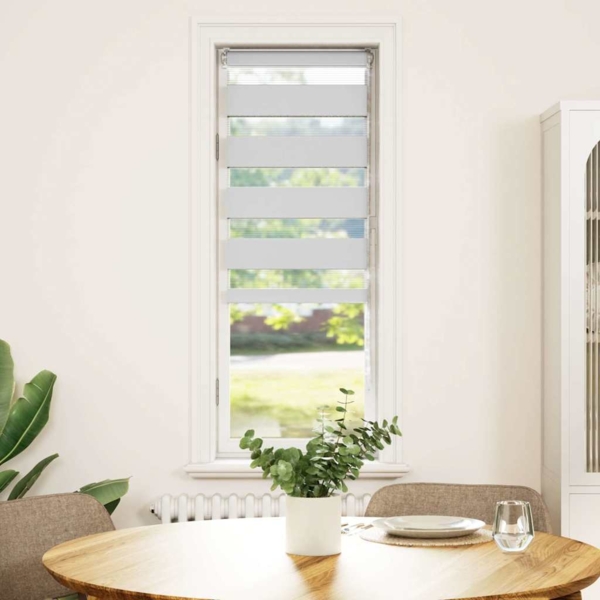 vidaXL Doppelrollo Weiß 45x150 cm Stoffbreite 40,9 cm Polyester 4014744