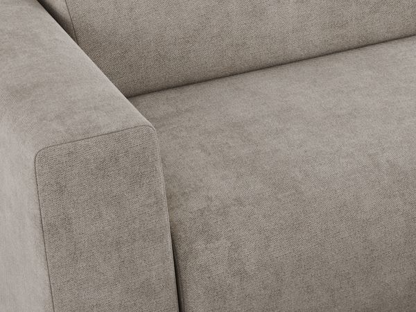 Ecksofa PASADENA, freistehendes Ecksofa, breite Armlehnen, Federsitz - rechts - Beige Stoff Bild 7