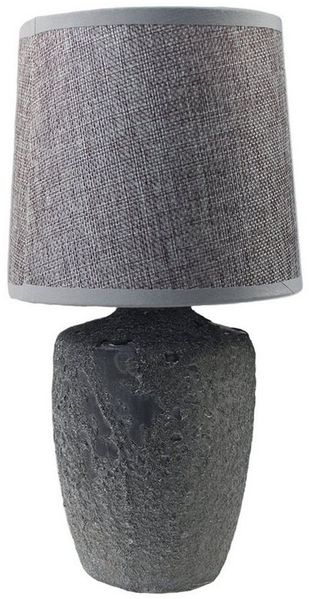 Arnusa Tischleuchte kleine Nachttischlampe Beton Optik 15x30 cm, Ein-/Ausschalter, ohne Leuchtmittel