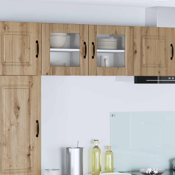 vidaXL Wandglas-Schrank LUCCA Artisan-Eiche 40 x 31 x 40 cm 884852