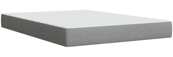 vidaXL Boxspringbett mit Matratze Hellgrau 160x200 cm Stoff 3287133 Bild 10