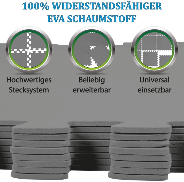 Bodenschutzmatten ( Anthrazit ) "Pool" 50x50cm ( 8 Stück ) Bild 2