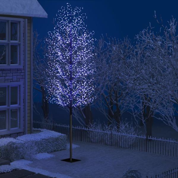 vidaXL Weihnachtsbaum 2000 LEDs Blaues Licht Kirschblüten 500 cm 51279