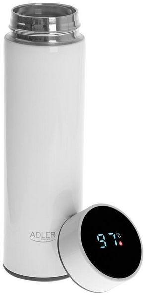 Adler Thermobecher AD 4506bk Thermobecher mit 473 ml Inhalt, Temperaturanzeige