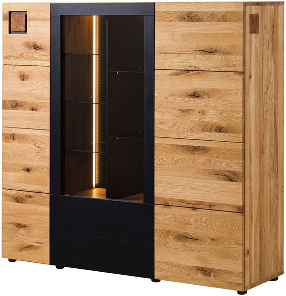 Highboard Wildeiche 148x43,5x143 natur geölt/lackiert KITZBÜHEL #106