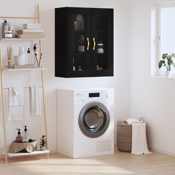 vidaXL Wandschrank Schwarz 69,5x34x90 cm 828461