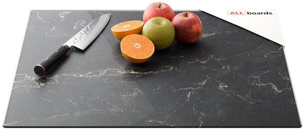 ALLboards Schneidebrett Glas Herdabdeckplatte Schneidebrett 52×60 cm Arbeitsplatte
