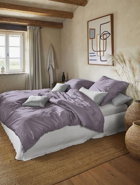 Irisette Bettwäsche Premium Satin Bettwäsche Paris, Mako-Satin, 2 teilig, hochwertige Uni Premium Bettwäsche mit Reißverschluss, 100% Baumwolle