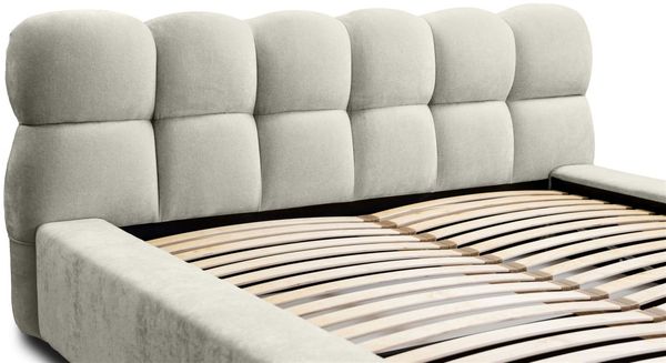 Polsterbett Doppelbett GROVE 180x200cm in Stoff Ditra Creme Bild 5