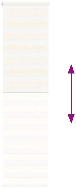 vidaXL Doppelrollo Marmorbeige 60x200 cm Stoffbreite 55,9 cm Polyester 4014669 Bild 5