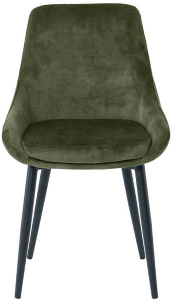 Sit Möbel Stuhl Stuhl, 2er-Set L = 48 x B = 57 x H = 84 cm Bezug grün, Beine schwarz Bild 2