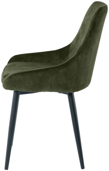 Sit Möbel Stuhl Stuhl, 2er-Set L = 48 x B = 57 x H = 84 cm Bezug grün, Beine schwarz Bild 4