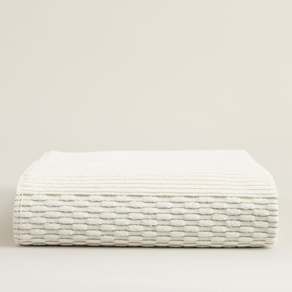 Dekoria Badetuch Ripple 70x140 cm ivory