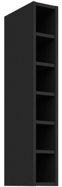 Hängeschrank Regal 15 cm Schwarz matt Küchenzeile Küche SIENA / MONZA / ARONA