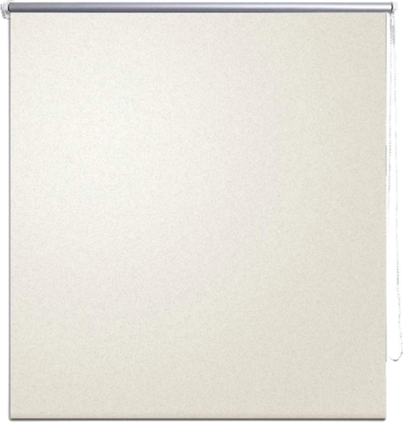 vidaXL Verdunklungsrollo Seitenzug Rollo Klemmrollo Klemmfix Kette, Gebrochen weiß, 120x175 cm