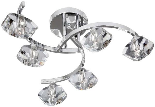 Deckenleuchte, Chrom, 56 cm, SCULPTURED ICE II