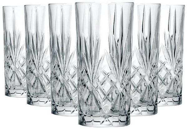 RCR Longdrinkglas RCR Melodia HB Tumbler 6er set, Kristallglas