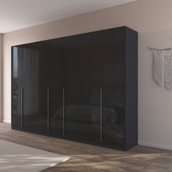 rauch Drehtürenschrank Kleiderschrank Schrank Garderobe AGORDO mit Dekor- oder Hochglanzfront (in zwei Griff-Farben) durchdachte Innenausstattung, in 6 Breiten und 2 Höhen MADE IN GERMANY