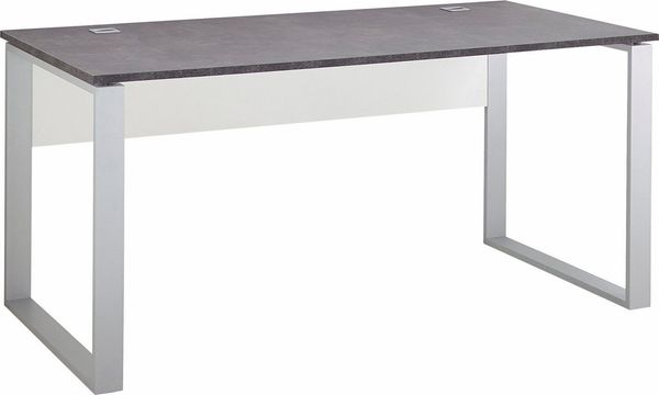Germania Schreibtisch 4150-261 GW-Altino in Weiß/Basalto-Dunkel, 160 x 75 x 80 cm (BxHxT)