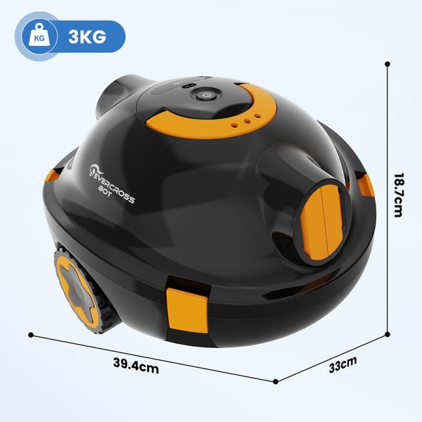 EVERCROSS BOT Y10 Poolroboter, 100Min Akkulaufzeit, Bis zu 120m², Doppelmotorantrieb, Selbsteinparkfunktion, 180μm Filter, IPX8 (Schwarz) Bild 7