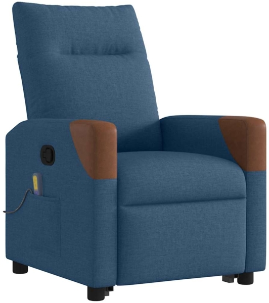 vidaXL Massagesessel mit Aufstehhilfe Blau Stoff 3324020 Bild 3