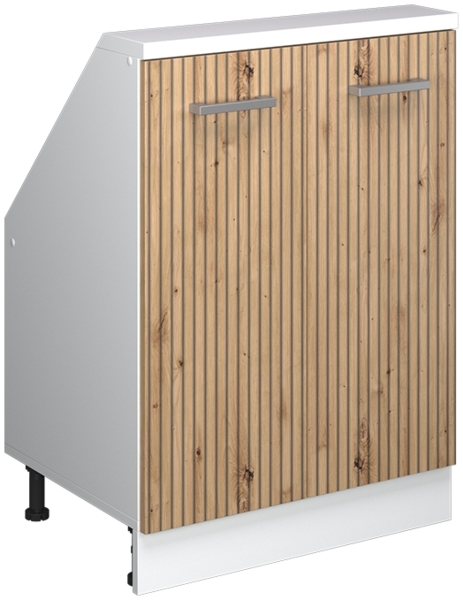 Küchenschrank für Dachschrägen R-Line Artisan-Eiche 60 cm mit 2 Türen Vicco