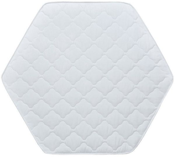 Laufgitter-Matratze 6-Eckige Laufgittermatratze, Baby-Delux, 7.00 cm hoch, Laufstallmatratze Matratze für Laufgitter 6-eckig weiß gesteppt 120cm