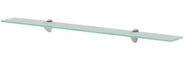 vidaXL Schwebendes Regal, Glas transparent, 0,8 x 10 x 90 cm