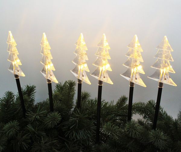 Luna24 simply great ideas. LED Gartenleuchte LED Tannenbaum, 6tlg, Batteriebetrieb, warm weiß, LED fest integriert