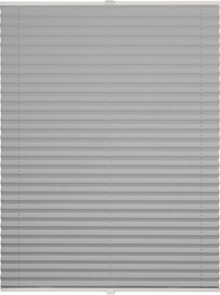 ondeco Plissee nach Maß für alle Fenster innen Montage in Glasleiste mit Spannschuh Sonnenschutz Rollo Sichtschutz Blickdicht - Silber - B): 51-60 cm, H): 151-200 cm