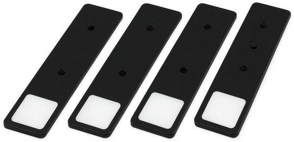 kalb LED Unterbauleuchte LED Unterbauleuchte Solid2, SET schwarz, mech. Schalter, 3W, 4er Set neutralweiß, warmweiß/neutralweiß