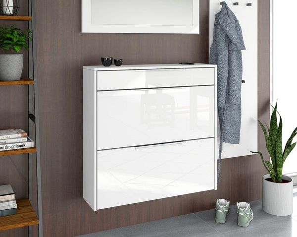 borchardt Möbel Schuhschrank Oliva Wandmontage, stehende Montage & Glasböden unter Mehr aus der Serie
