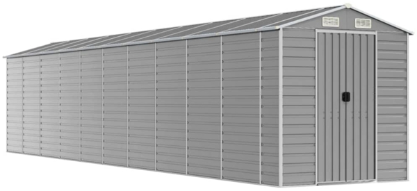 vidaXL Gartenhaus Hellgrau 191x895x198 cm Verzinkter Stahl 3188251