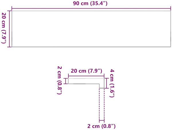 vidaXL Fensterbänke 2 Stk. Hellbraun 90x20x2 cm Massivholz Eiche 4009135 Bild 10
