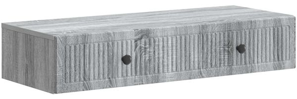 vidaXL Wandmontierter Beistelltisch Graues Sonoma 87,5 x 34,5 x 17 cm 897991