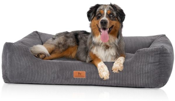 Knuffelwuff Tierbett Hundebett aus Cord Olivia, Schaumstoffflocken