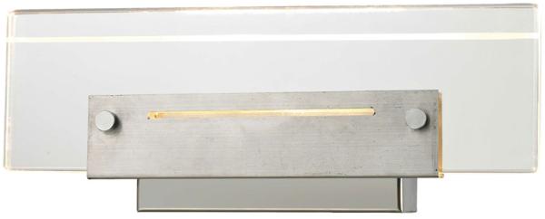 LED Wandleuchte, Chrom, Acryl klar, Schalter, L 26 cm