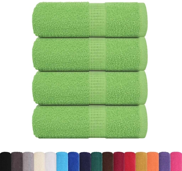 vidaXL Gästetücher FROGN 4 Stk. Apfelgrün 30x50 cm 360 g/m² 137020