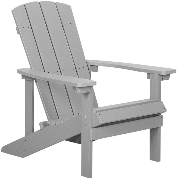 Gartenstuhl ADIRONDACK mit Fußstütze Hellgrau Bild 4