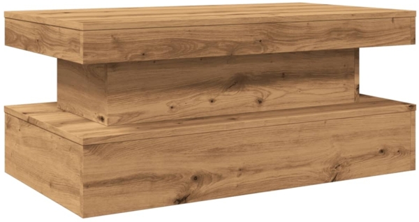 vidaXL Couchtisch mit LED-Leuchten Artisan-Eiche 90x50x40 cm 857715 Bild 2